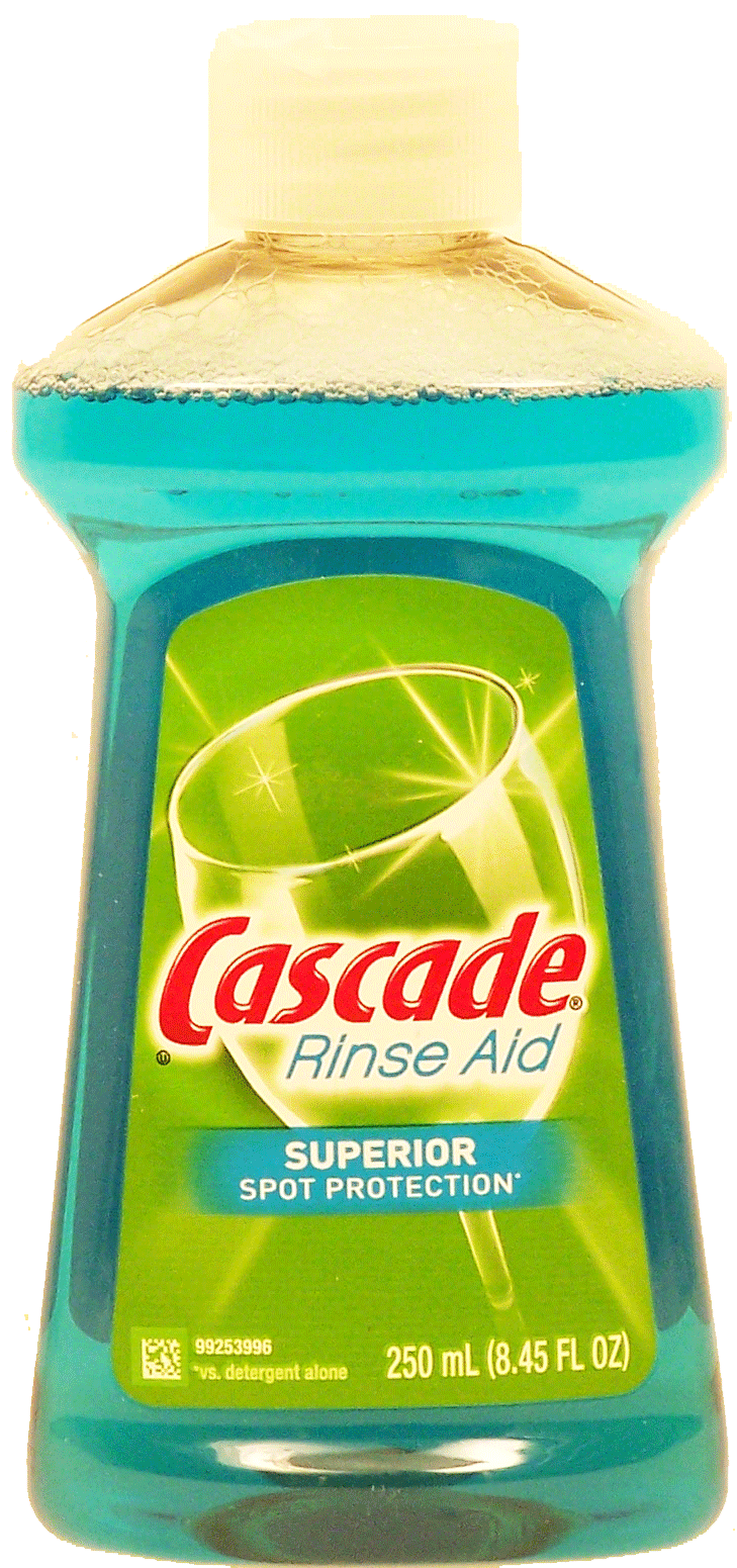 Cascade&nbsp;Crystal Clear&nbsp;automatic dishwasher rinse agent plus shine shield prevents etching Full-Size Picture